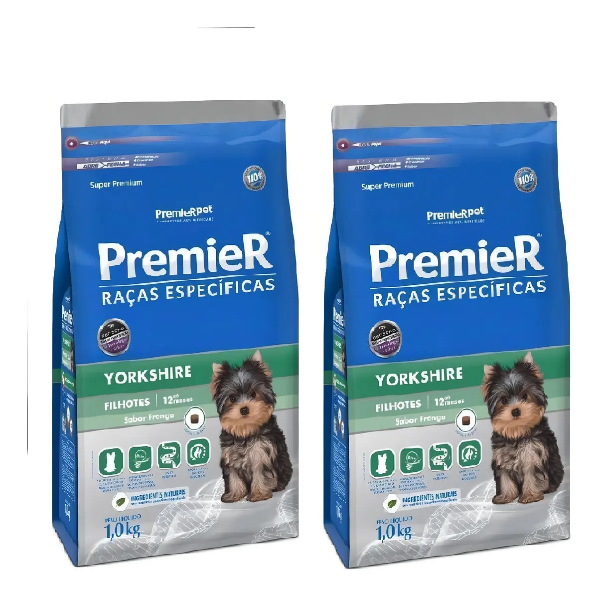 Ração Seca Premier Yorkshire Filhote 2kg Frango Pequena Super Premium
