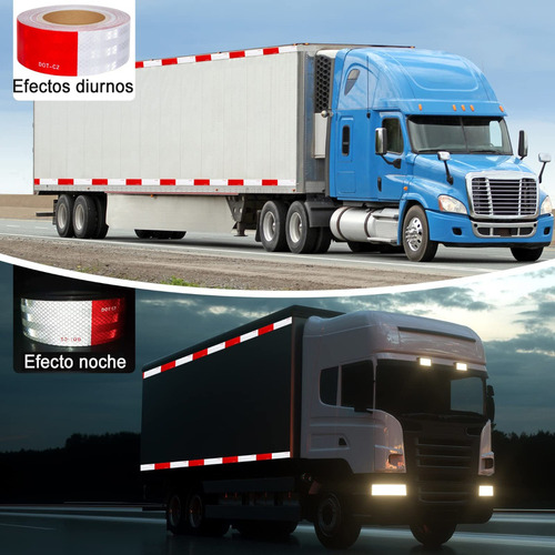 R 2 Piezas Rollo Cinta Reflejante Barricada Rojo Blanco 30m