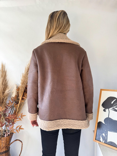 Campera Gamulan Lulyna Con Corderito Mujer Muy Abrigada