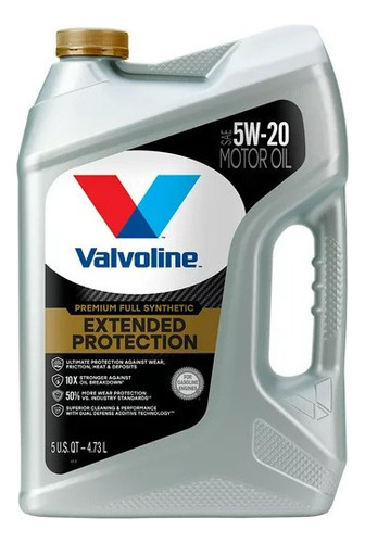 Aceite Valvoline 5w20 Extended Protect 100% Sintetico 4.73l