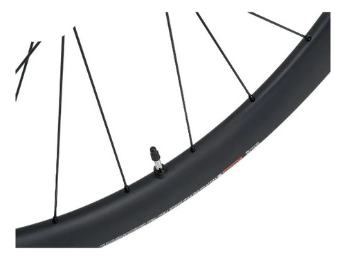 Roda Aro 700c Shimano Carbono 105 C32 Tubeless 24f 100/142mm Cor Preto