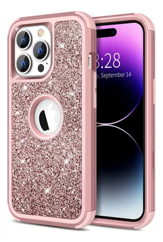 Funda Hython Para iPhone 13-rosa Gliter