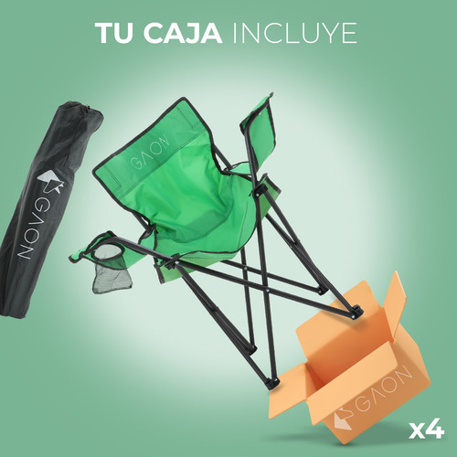 Silla Playera Plegable Portatil Para Exteriores Camping Gaon