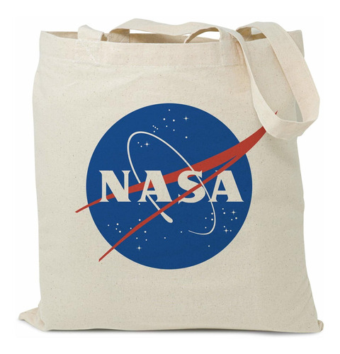 Bijouland Bolsa Mano Nasa Lona Algodon Logotipo Espacial 12