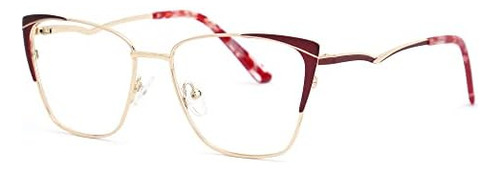 Zeelool Retro Cateye Gafas Lente Transparente Sin Receta Par