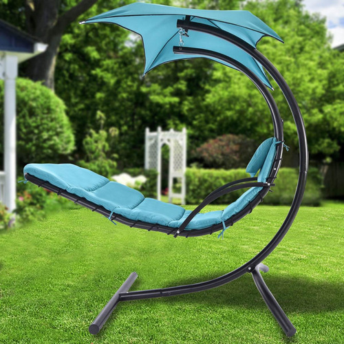 Promoción Silla Camastro Hamaca Para Jardín Chaise Azul