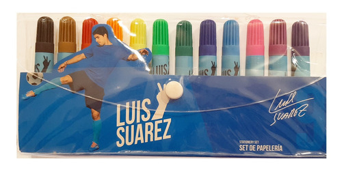 Marcadores Gruesos Luis Suarez - 12 Colores