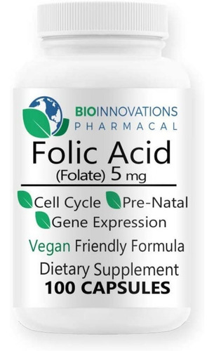 Ácido Fólico 100caps Bioinnovat - Unidad a $2950