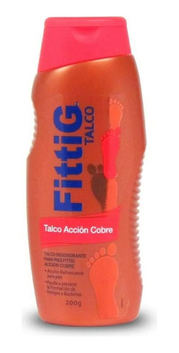 Talco Fittig Accion Cobre 200gr Previene Hongos Y Bacterias