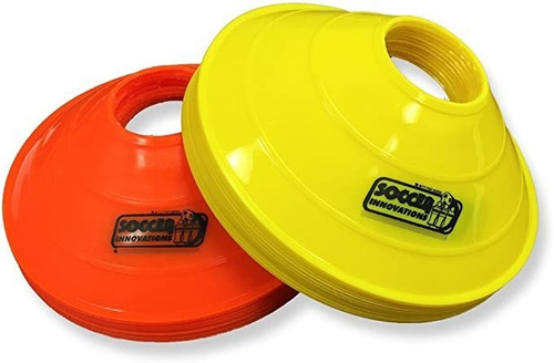 Soccer Innovations Jumbo Training Cones, Yellow/orange, Set.