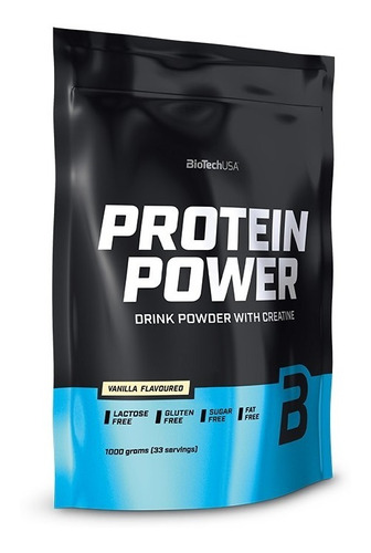 Protein Power Con Creatina - Biotechusa - 1 Kilo- Vainilla