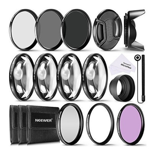 Neewer 58mm Completo Filtro De La Lente Kit De Accesorios Pa