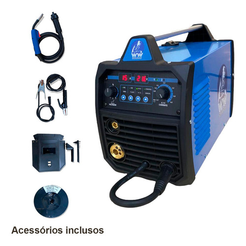 Imagem 3 de 9 de Maquina Solda Multiprocesso 150 Bivolt + 2 Esquadro 12kgs