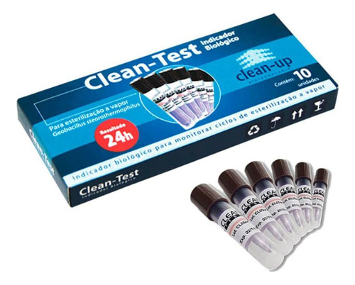 Indicador Biologico (clean Test) Cx C/10 Unid - Clean Up