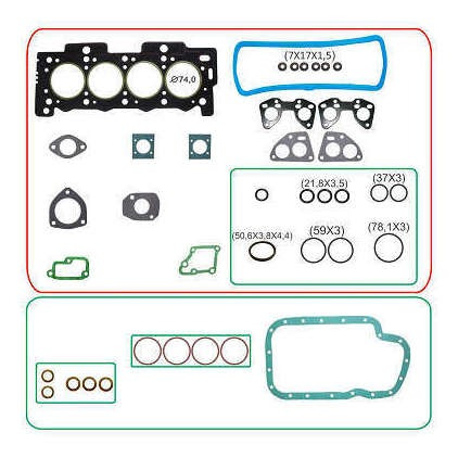 Kit Retifica Fibra Peugeot 106 1.0 8v 50cv Gas 96/01