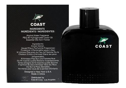 Fragancia Coast Black Para Hombre 100ml Gbc Volumen de la unidad 100 mL