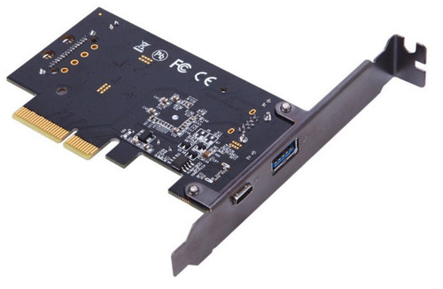 Imagen 3 de 7 de Tarjeta Pci-e Express X1 1 Puerto Usb-c + Usb 3.0 Low Profil