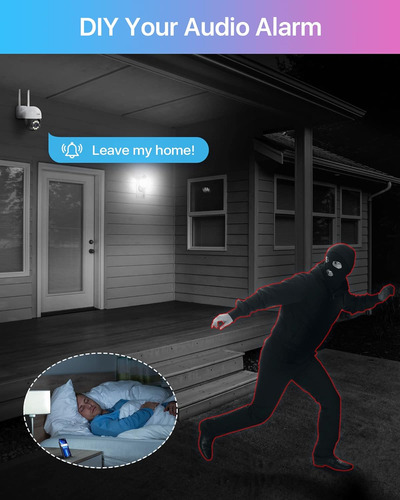 Zosi C289 Wifi Pan Tilt Security Camera Al Aire Libre, Detec