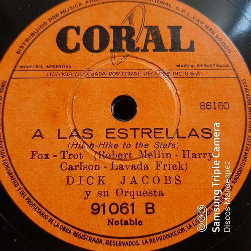 Pasta Dick Jacobs Y Su Orquesta Coral Ww C144