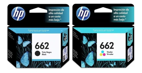 Combo Hp 662 Negro + Color Originales 3515 4645 1515 2545