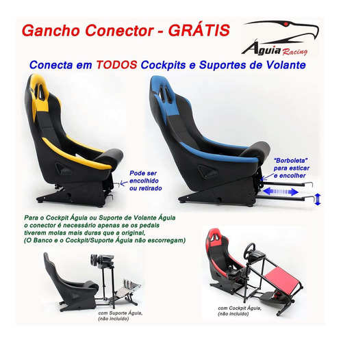 Banco Concha Águia Para Suporte Volante / Cockpit Simulador