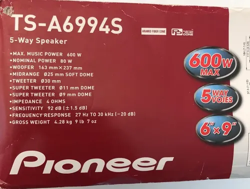 Alto-falantes Pioneer Ts-a6994s Novo Na Caixa Original 6x9