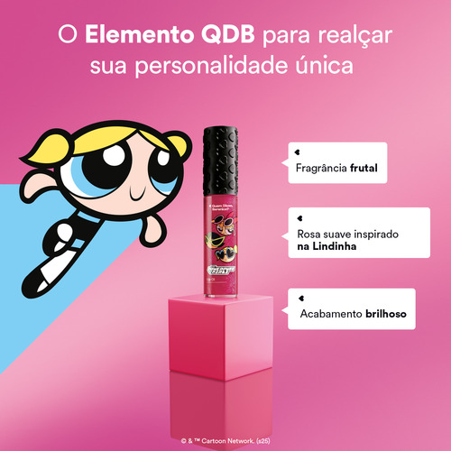 Quem Disse, Berenice? Meninas Superpoderosas Lip Oil Rosa 9, Rosa