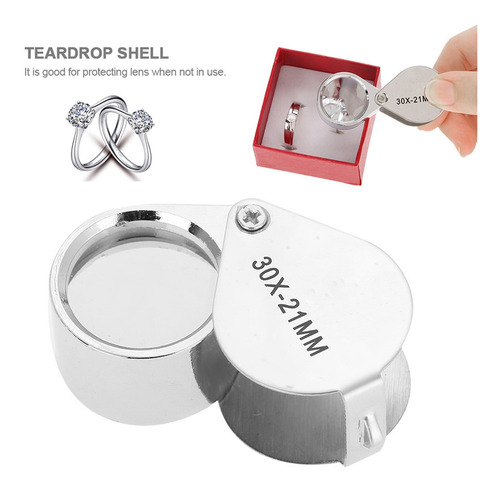 Lupa De Bolsillo Plegable Con Lupa Portátil 30x Con Para