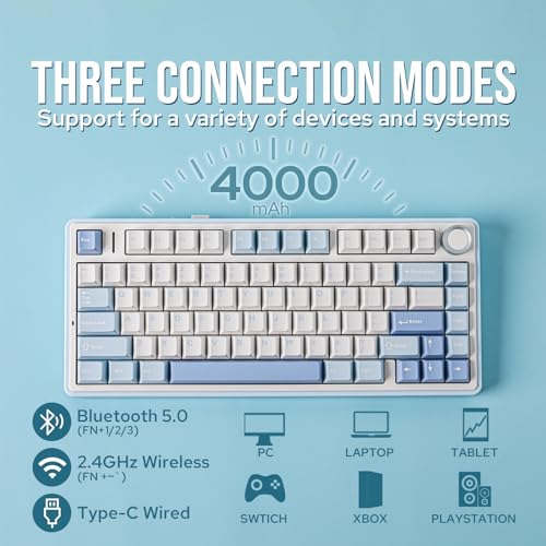 Paquete Epomaker Aula F75: Teclado Mecánico Inalámbrico Rgb