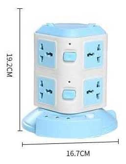 Torre Multicontacto Vertical Conectore 8 Tomas 3 Usb Socket