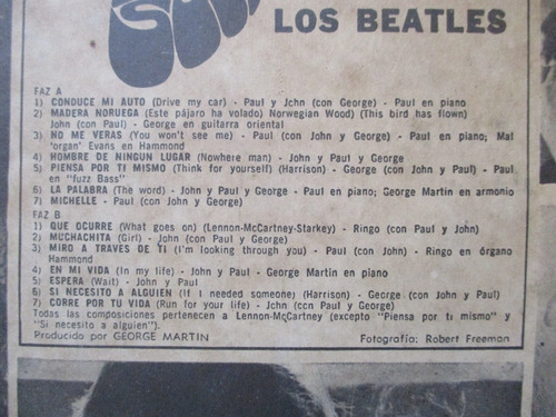 Imagen 3 de 4 de Los Beatles - Rubber Soul (odeon 6127)