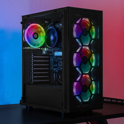 Xtreme Pc Gaming Amd Radeon 780m Ryzen 7 8700g 32gb Ddr5 Ssd 1tb Wifi Dragonfly Mesh Black