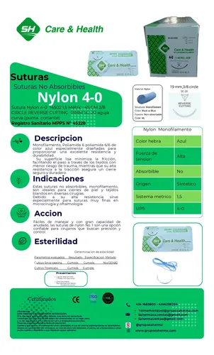 Su-tu-ra Sh Nylon 4-0 Ac