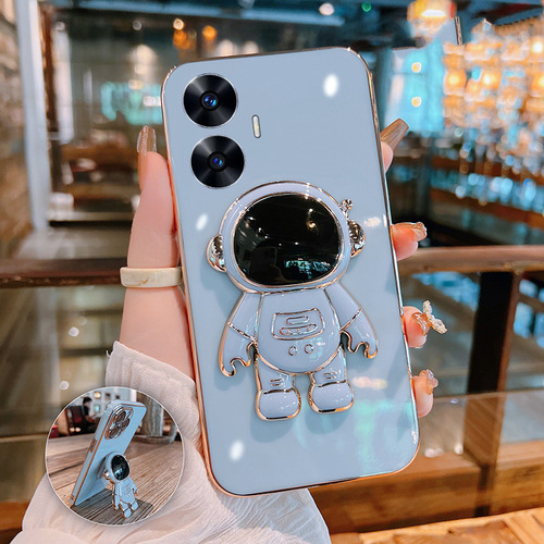 C Funda Para Realme C55 Galvanoplastia Silicona Astronautas