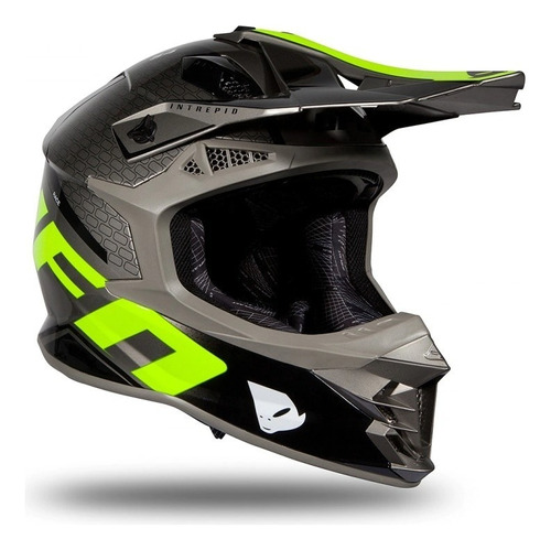 Casco Ufo Intrepid Gris Amarillo Fluor Brillante T: M 57-58