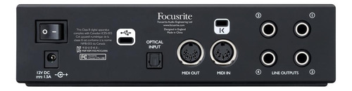 Interfaz de audio Focusrite Clarett USB 2Pre 127V