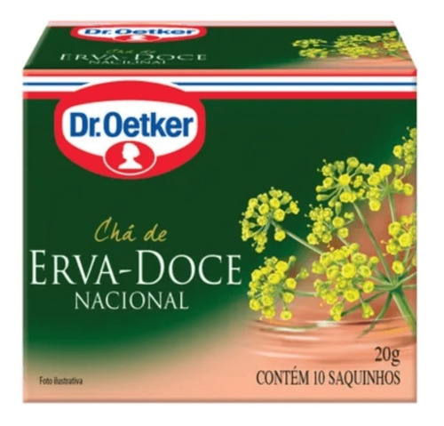 Chá Dr Oetker Erva Doce 10 Sachês 20 Grs.