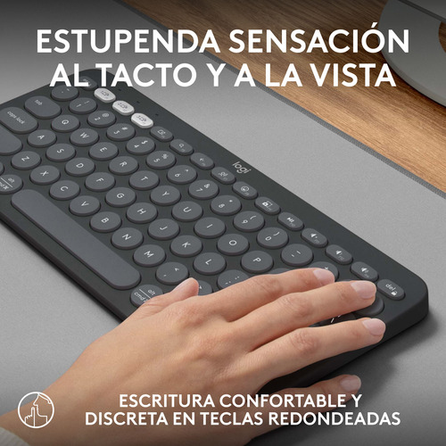 Teclado Logitech Peeble 2 K380s Bt Español Usa Pilas Grafito