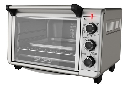Imagen 2 de 2 de Horno de mesa eléctrico Black+Decker Dining-In TO3210SSD 24L plateado 120V
