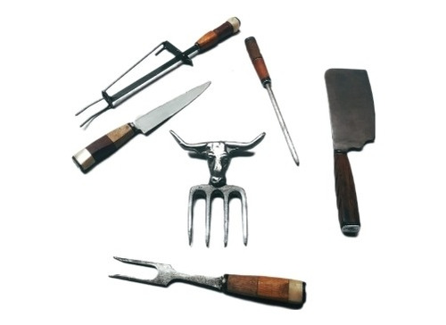 Accesorios Parrilla Utensilios Asado Hacha Kit Parrillero 