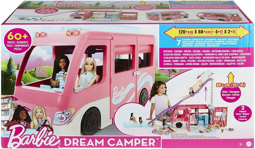 Barbie Supercaravana Dreamcamper Con Tobogán  Mattel