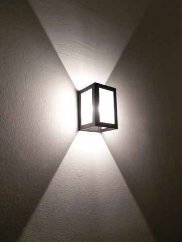 Imagen 6 de 10 de Aplique Pared Interior Bidireccional Vidrio Esmeril Apto Led