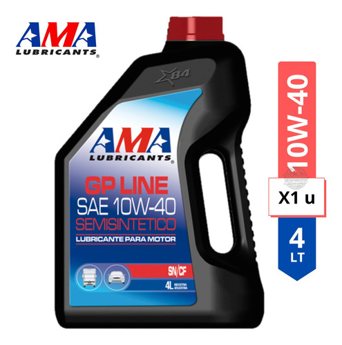 Aceite Lubricante Motor Ama Gp Semi Sintetico 10w40 4l