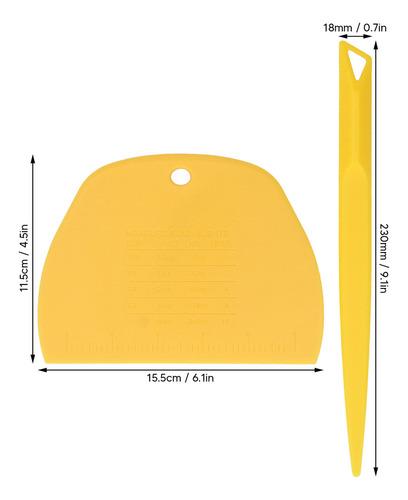 . Cuchillo Desmoldante Amarillo For Hornear, Raspador De
