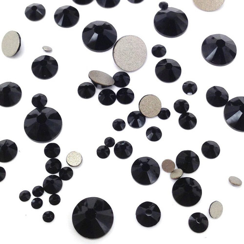 Set De Cristales De Uña Para Decoración Jet (280) Negro 144