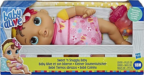 Baby Alive Sweet 'n Snuggly Baby, Muñeca Lavable De Cuerpo