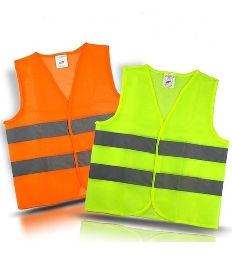 Chaleco Reflectivo Fluor Moto Seguridad Vial Unico Talle