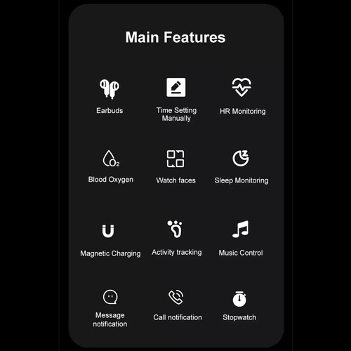 Reloj Smartwatch 2 En 1 T20 Fralugio Conaudífonos Tws Hifi R