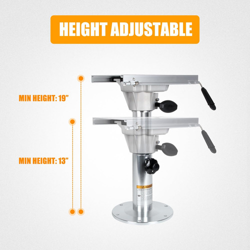 Pedestal De Aluminio Para Asiento De Barco Con Tobogán, Base