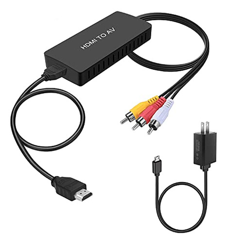 Convertidor Hdmi A Rca Con Cable Hdmi Y Adaptador De